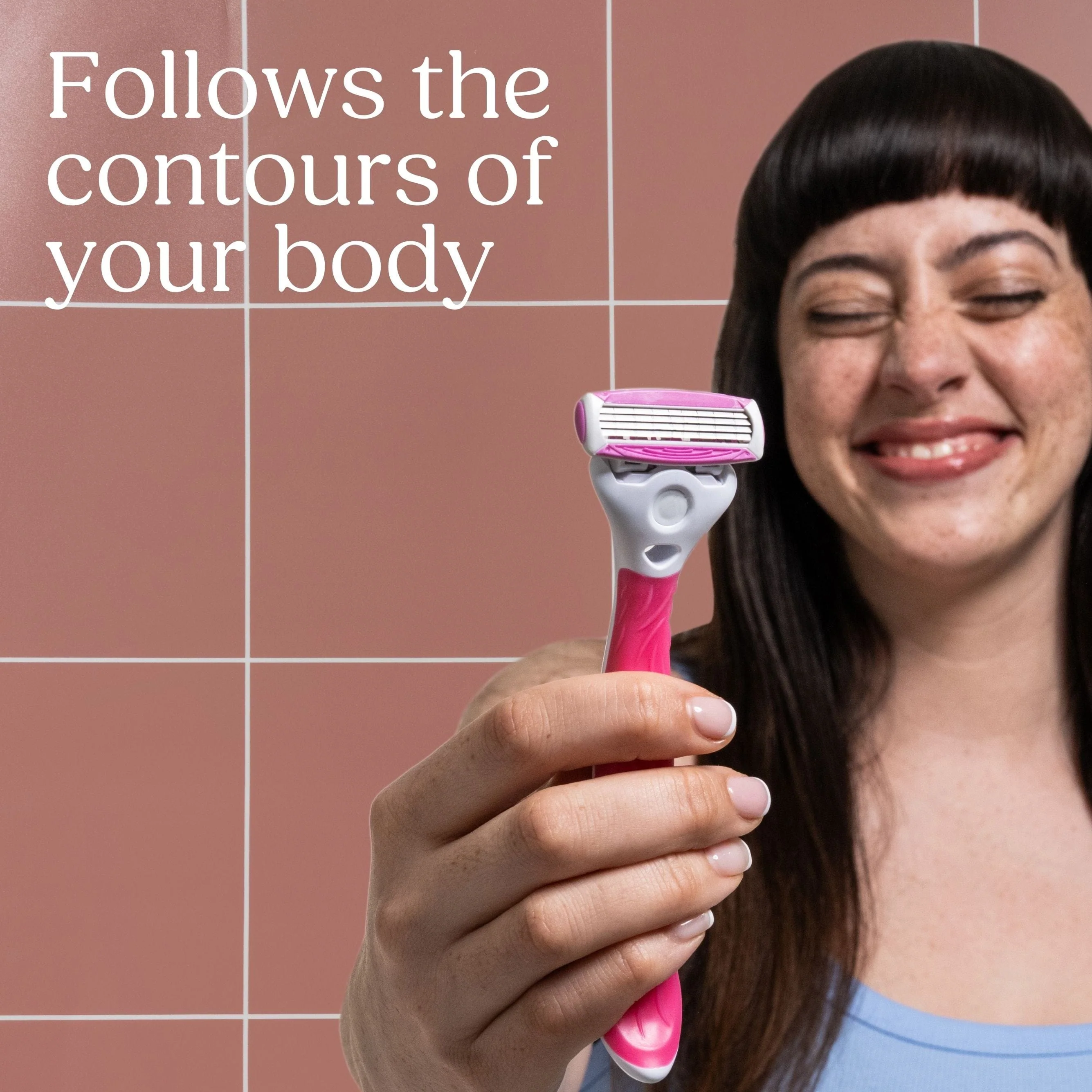 Intuition Quattro For Women Rose Gold Razor + 5 Blades Refills - Image 4